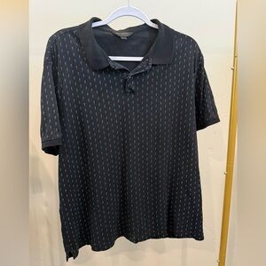 Banana Republic Men’s Black Polo with Color accents. Large. 100% Cotton.